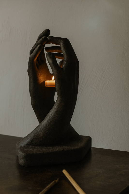 Elegant Hands Candle Holder
